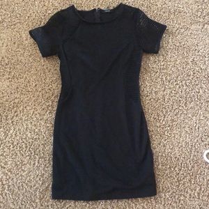 Forever 21 mesh sides and sleeve black dress